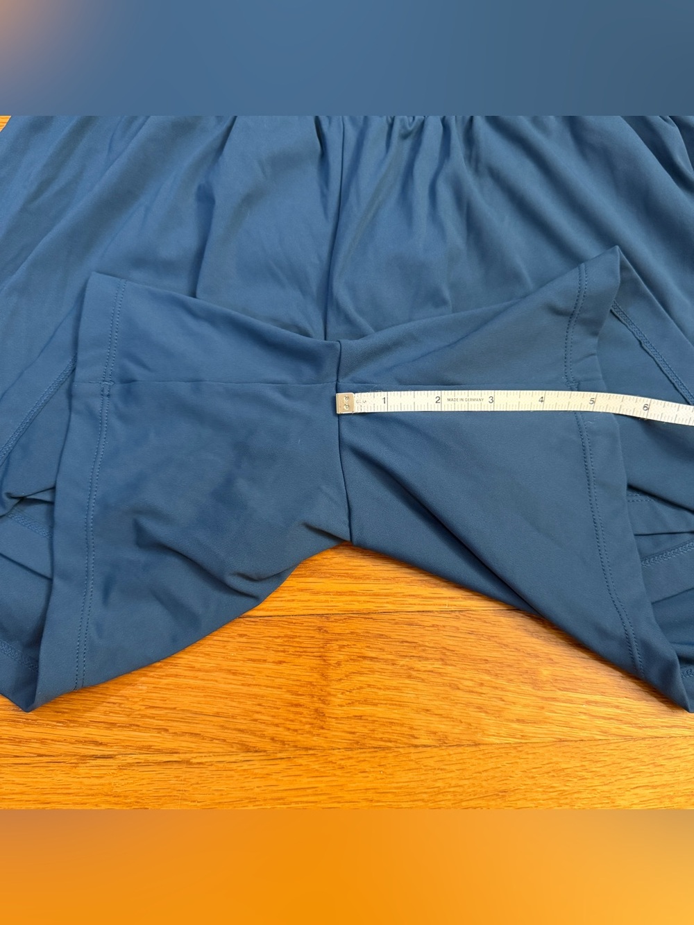 Halara SoftlyZero Airy Super High Waisted 2-in-1 InstantCool Shorts Blue Medium - Picture 6 of 8
